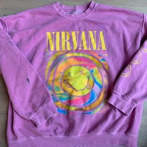 Pink urban outfitters nirvana sweatshirt